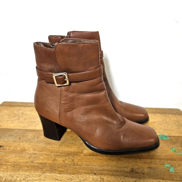 Karen Scott Women's Leather Ankle Boots Size 7.6 - Picture 8 of 16